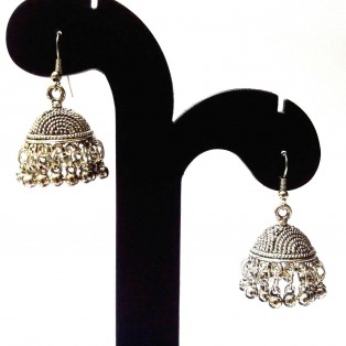 Silver Oxidized Earring Ethnic Imitation Tradition Jewelry Hook Dangle Drop EA31